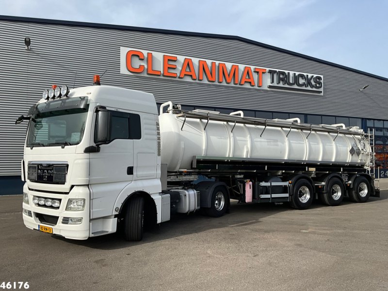 MAN TGX 18.400 ADR trekker + Burg met Bekker LaGram Vacuüm ADR opbouw 30m³