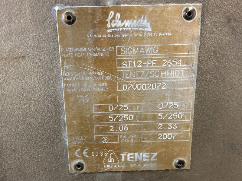 Api Schmidt Sigmawig ST12-PF (25 bar; 250 °C, 2.06—2.33 L) - Plate heat exchanger