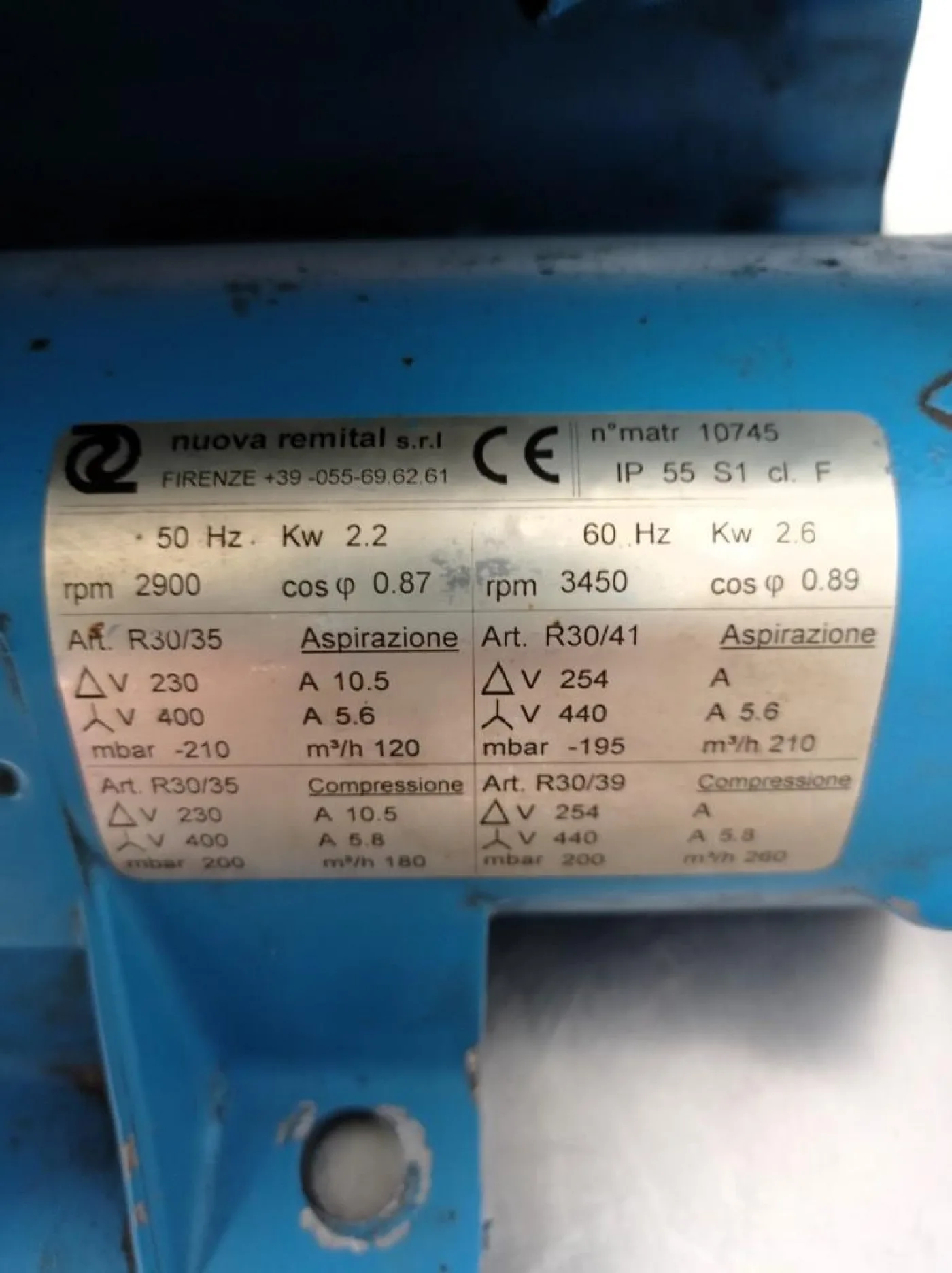 TURBOSOFFIANTE – NUOVA REMITAL – MOD. R30 - 4