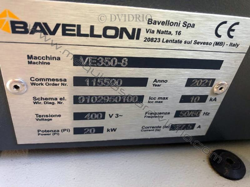 CANTEADORA RECTILINEA PARA VIDRIO BAVELLONI