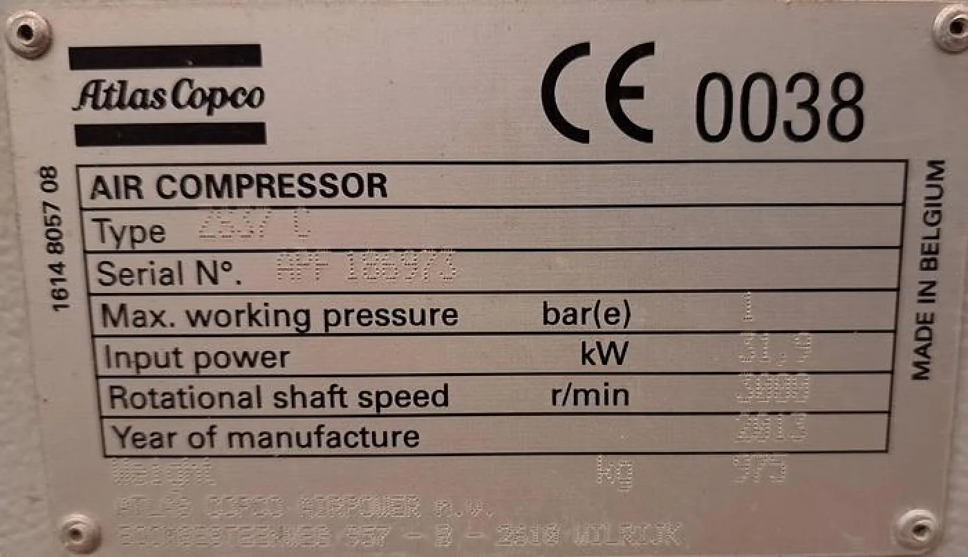 Compressor Atlas Copco ZS 37 - 2