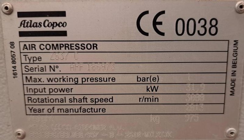 Compressor Atlas Copco ZS 37