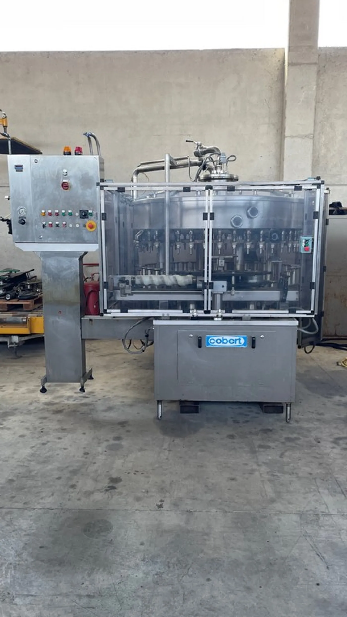 DEPRESSION FILLING MACHINE COBERT OLIMPIA WITH 40 VALVES FOR OIL, YEAR 1990, SECOND-HAND MACHINE - 1