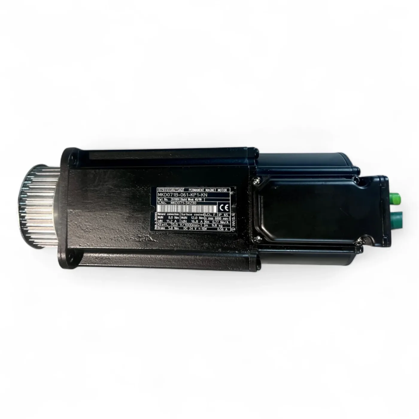 HOMAG Rexroth Indramat Servomotor MKD071B-061-KP1-KN, Homag-Nr. 4075010548 – Z-Achse (BOF 41) – mit Zahnriemenscheibe - 4