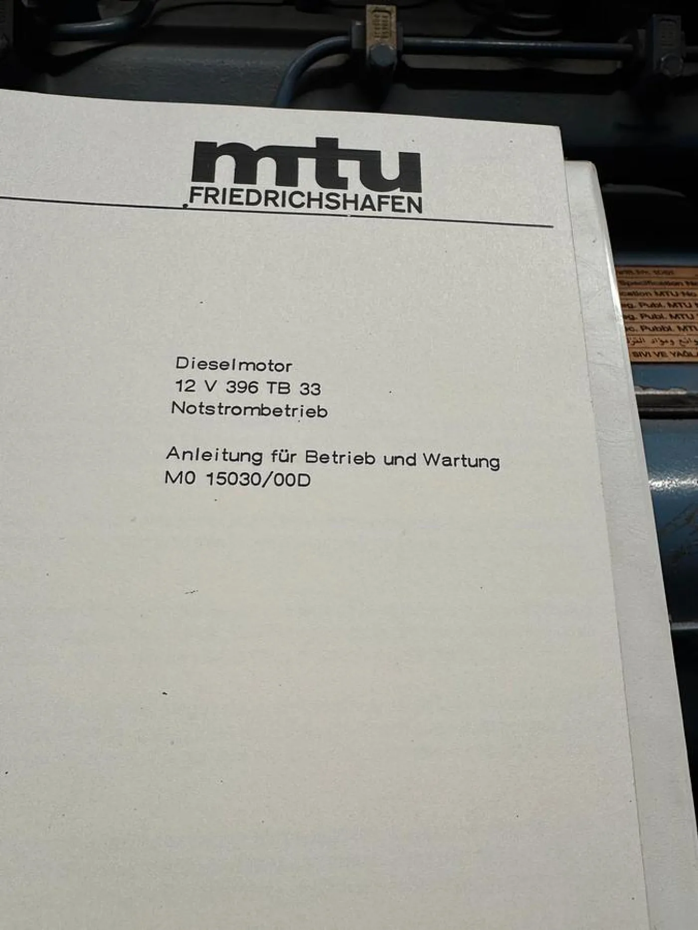 MTU 12V396 TB33 - 8