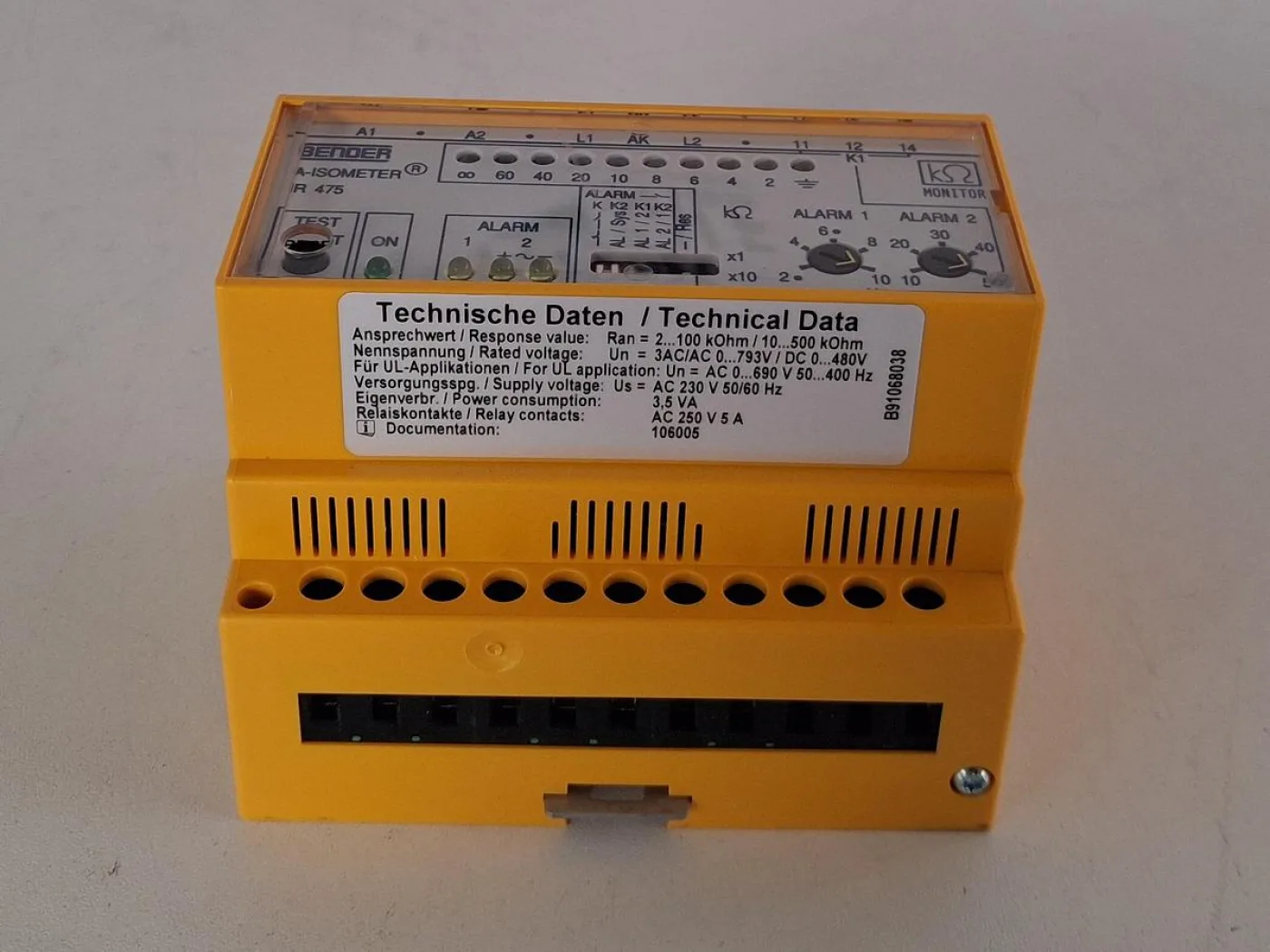 Bender IR475LY-4 Insulation Monitoring Device - 1