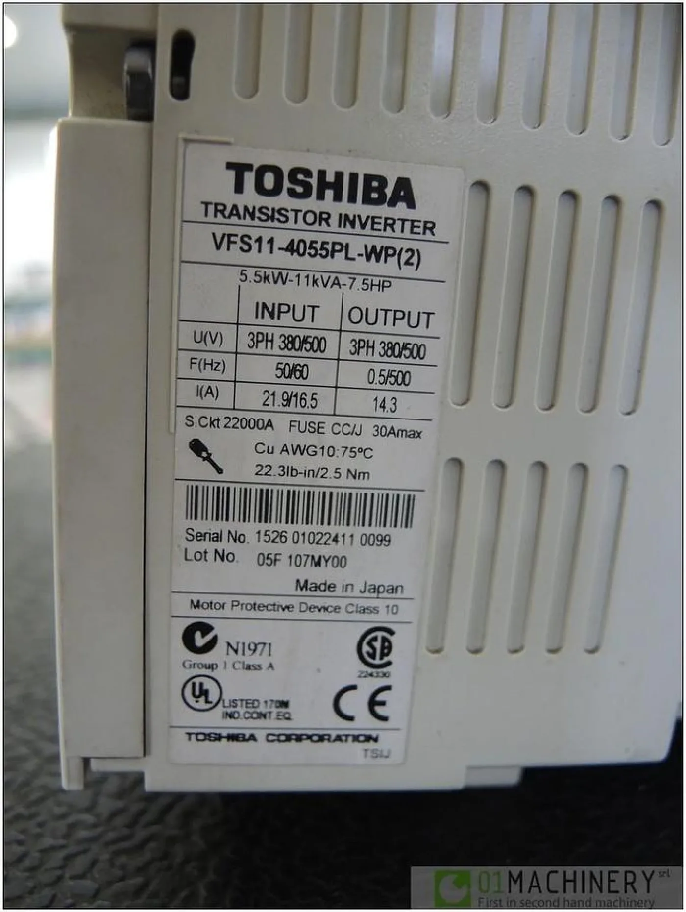 2005 TOSHIBA VFS11-4055PL-WP(2) AI2916 - 2