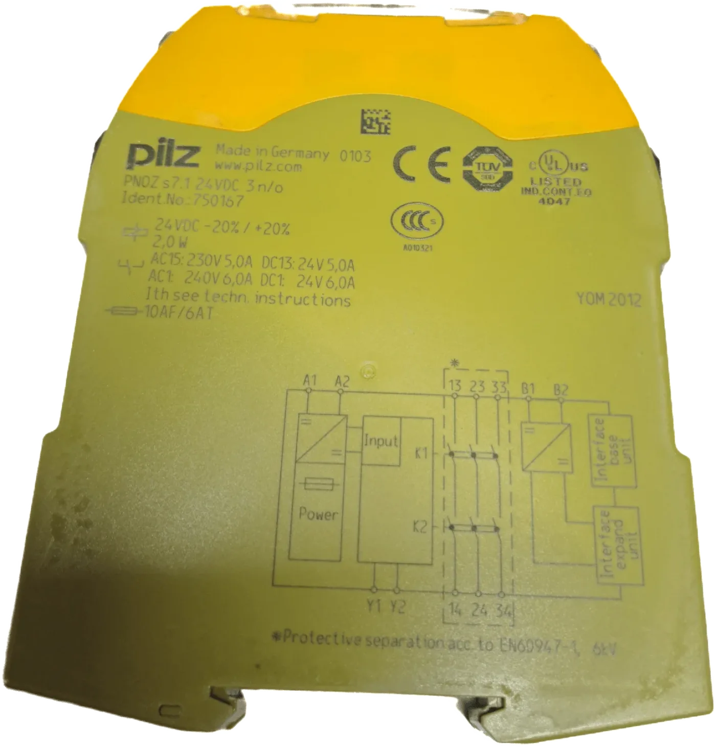 Pliz 750167 PNOZ s7.1 24VDC 3 n/o cascade - 1