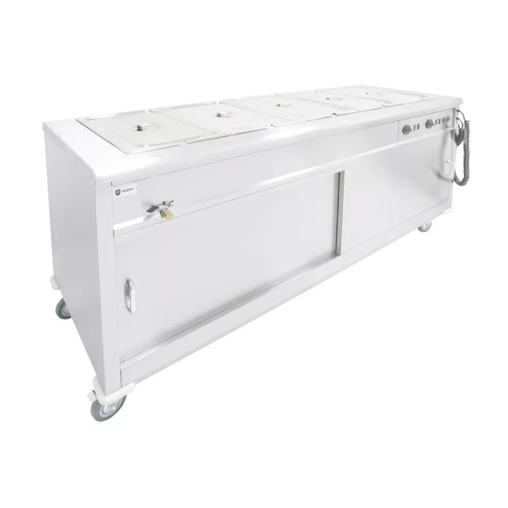 Parry Mobile Servery with Bain Marie Top MSB18 - islandcatering