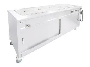 Parry Mobile Servery with Bain Marie Top MSB18 - islandcatering