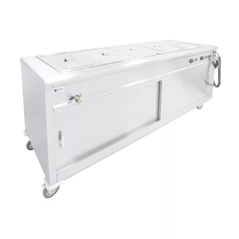 Parry Mobile Servery with Bain Marie Top MSB18 - islandcatering