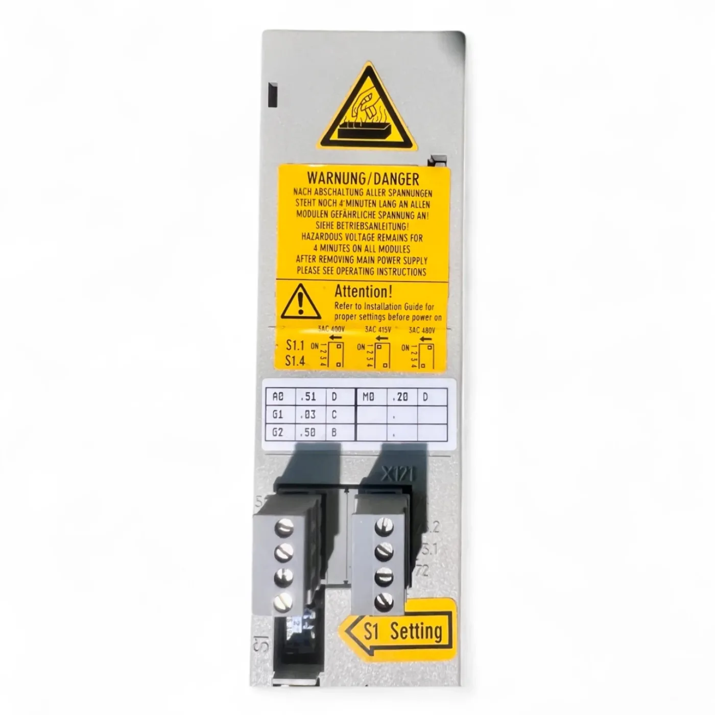 Siemens SIMODRIVE U/E-Modul INT-EXT 5/10 kW Art.-Nr. 6SN1146-1AB00-0BA1 z.B. für IMA Maschinen - 3