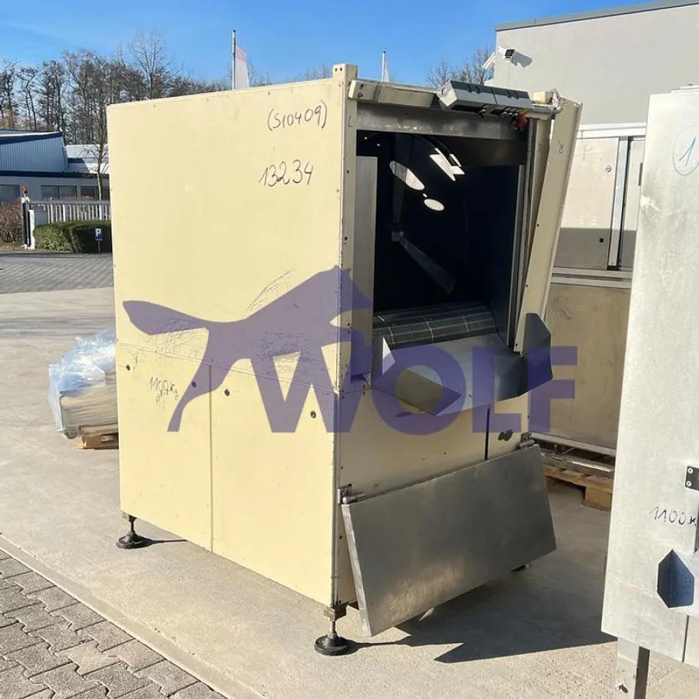 Band-Drageekabine SCHRÖTER - Type KB-72 mit ca. 800 mm Arbeitsbreite.