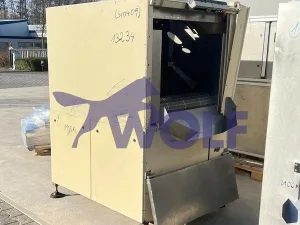 Band-Drageekabine SCHRÖTER - Type KB-72 mit ca. 800 mm Arbeitsbreite.