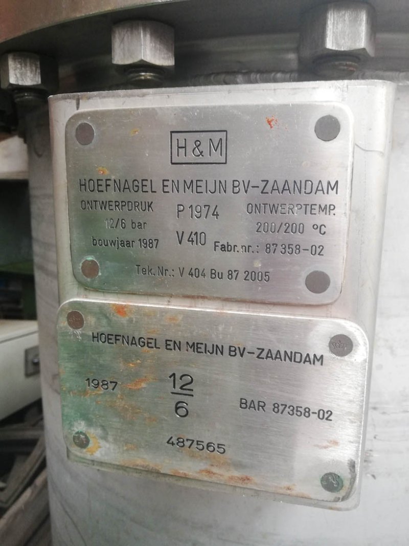 Hoefnagel&meijn 265 Ltr - Stainless Steel Reactor