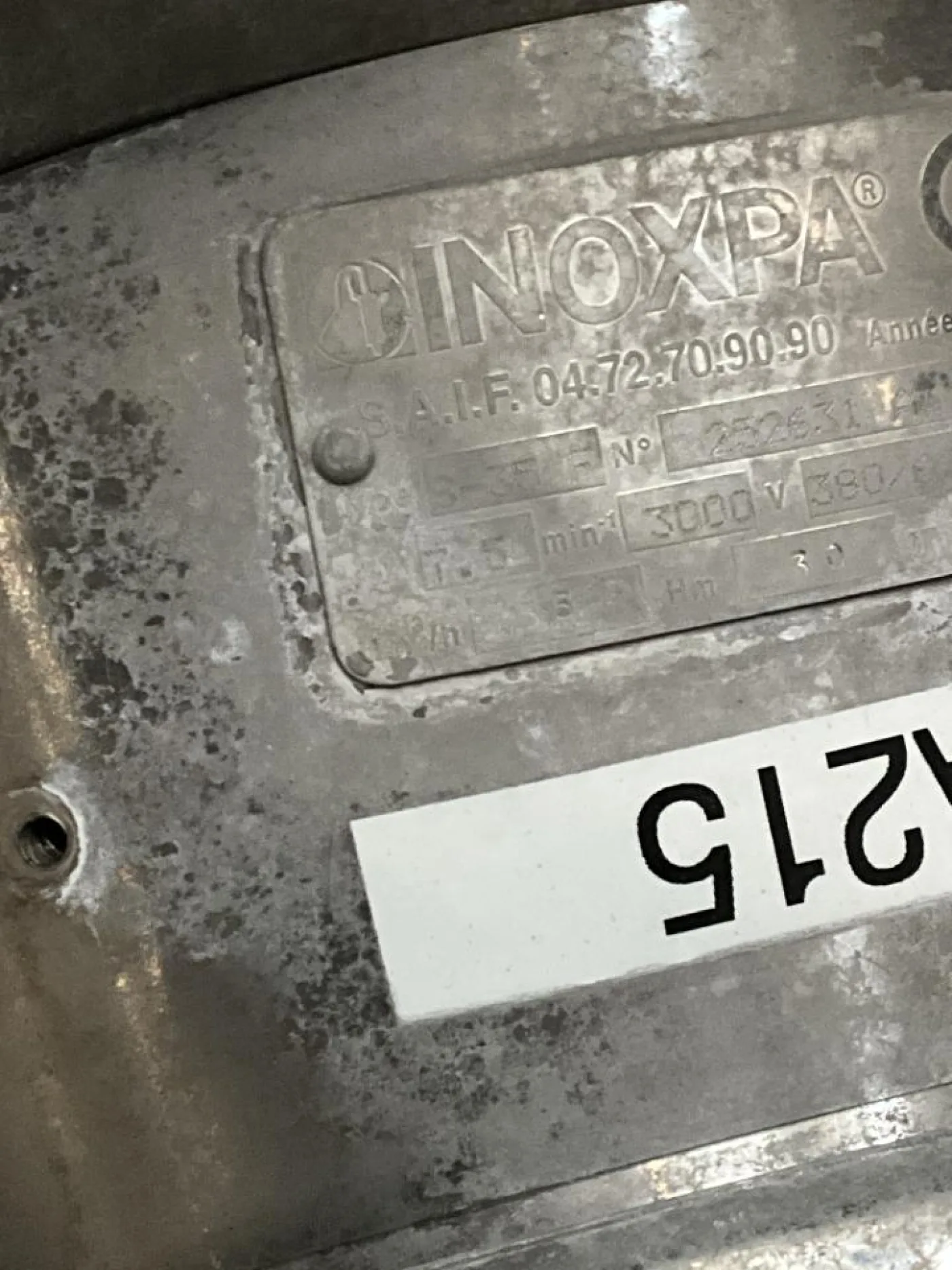 2004 Inoxpa Inoxpa PROLAC S35F Stainless Steel Contact Parts Centrifugal Pump - 4