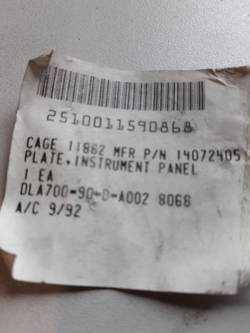 NOS dashboard afdekplaat GM militaire k30 - k5 Bezel