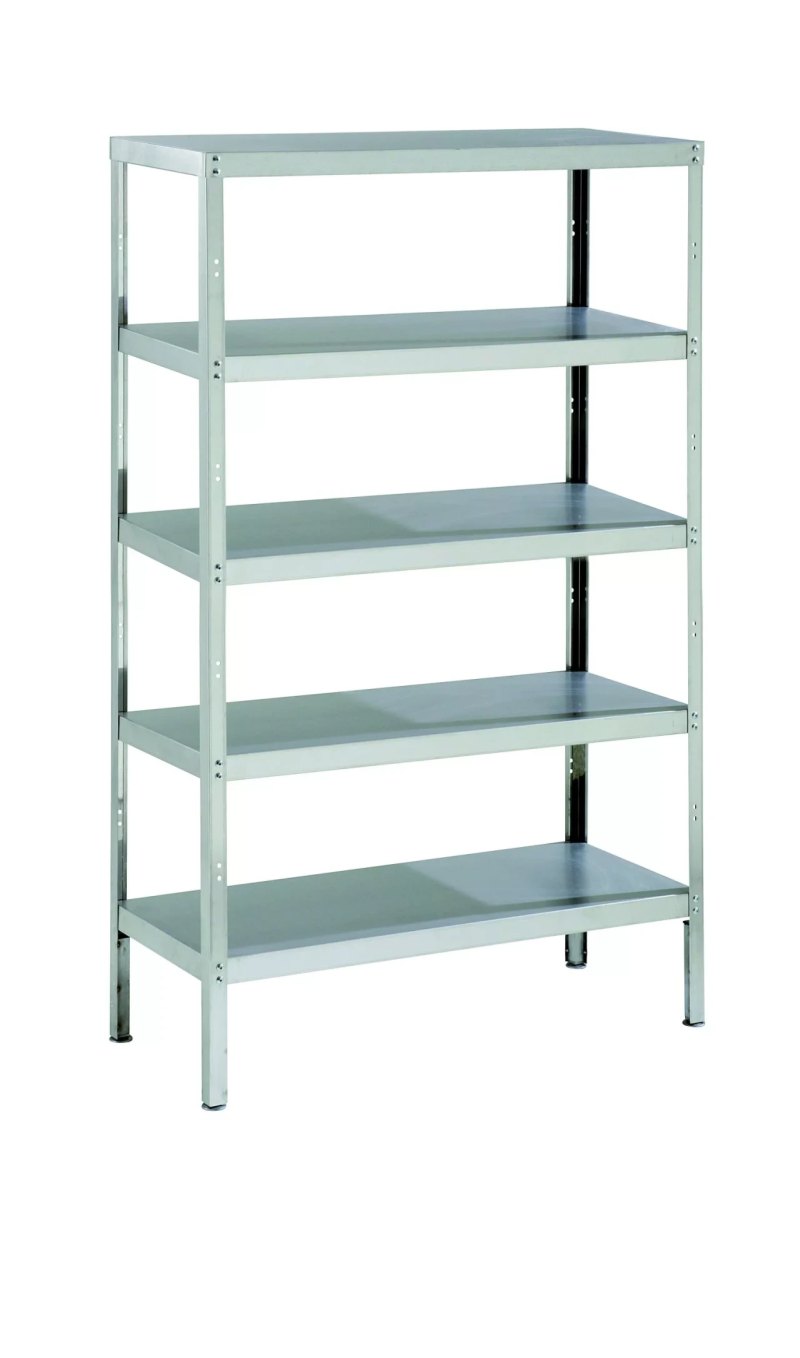 Parry S-Steel RACK5S 1200X400X1800, 5 x shelves. - islandcatering