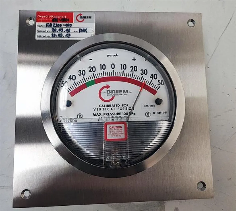 Briem Differenzdruckmessgerät Serie2300 -50 bis +50 Pascal