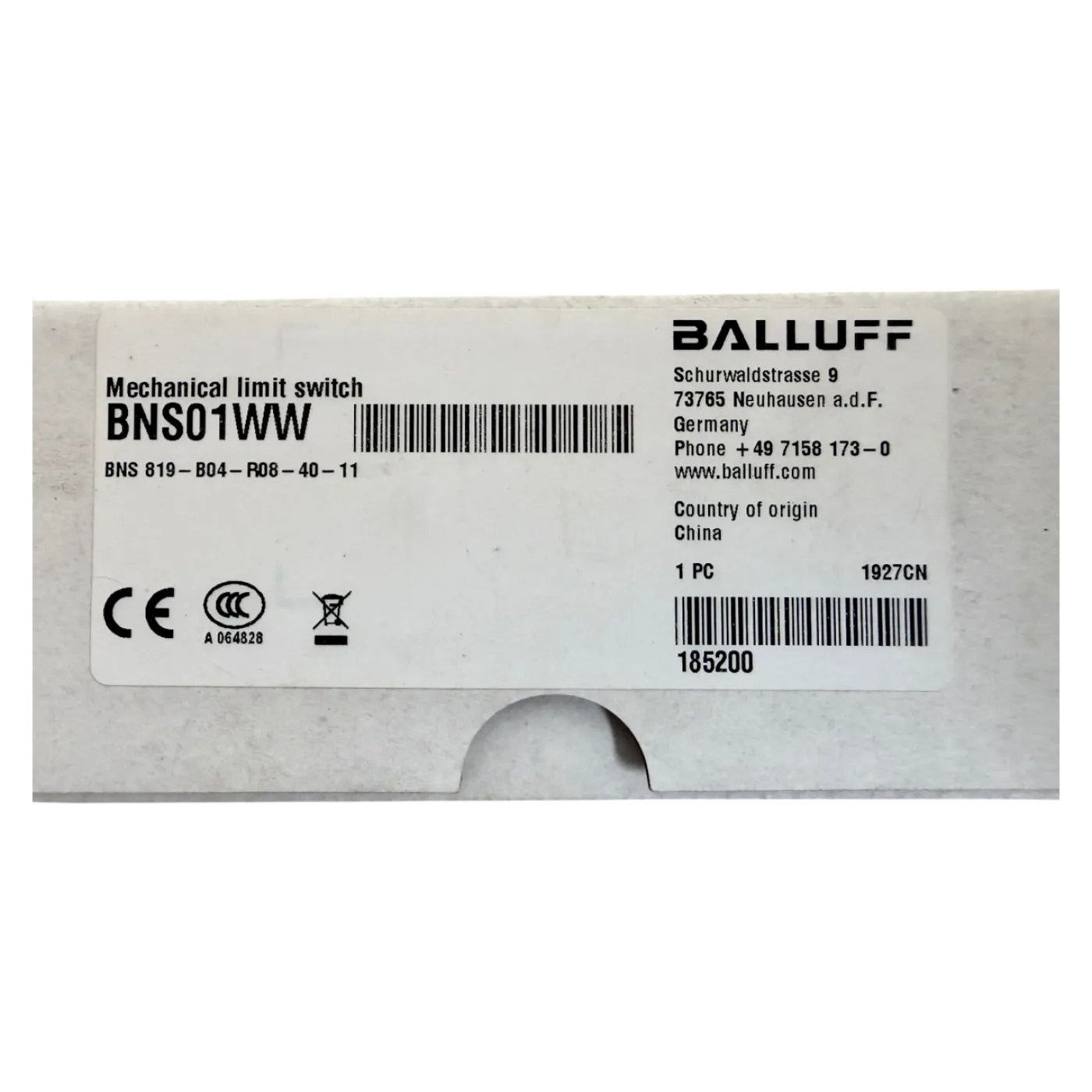 Balluff Mechanischer Endschalter BNS01WW – Typ BNS 819-B04-R08-40-11 - 7