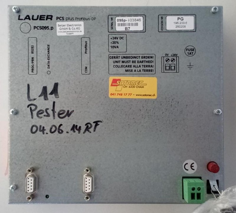 Lauer PCS095 Operator Panel / Industrial HMI