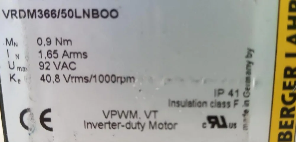 DLFL VRDM366/50LNBOO Servo Motor