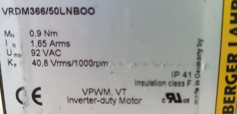 DLFL VRDM366/50LNBOO Servo Motor