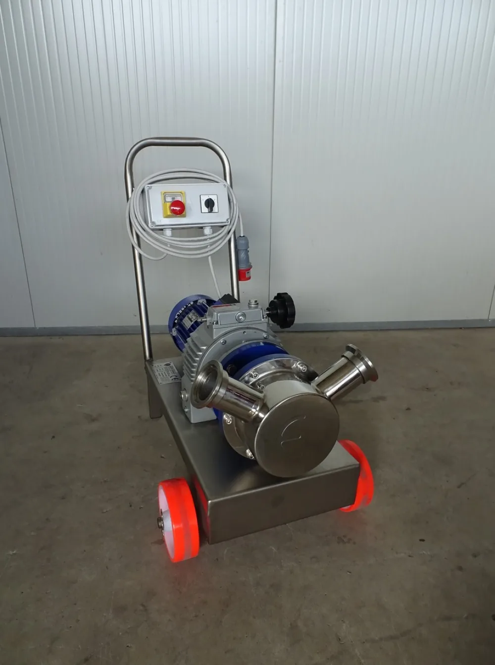 PUMP – ELECTRIC PUMP IN STAINLESS STEEL WITH FOOD NEOPRENE IMPELLER MOD. EURO 60 WITH MOTOVARIATORE THREE-PHASE 380 VOLT NEW MACHINE
