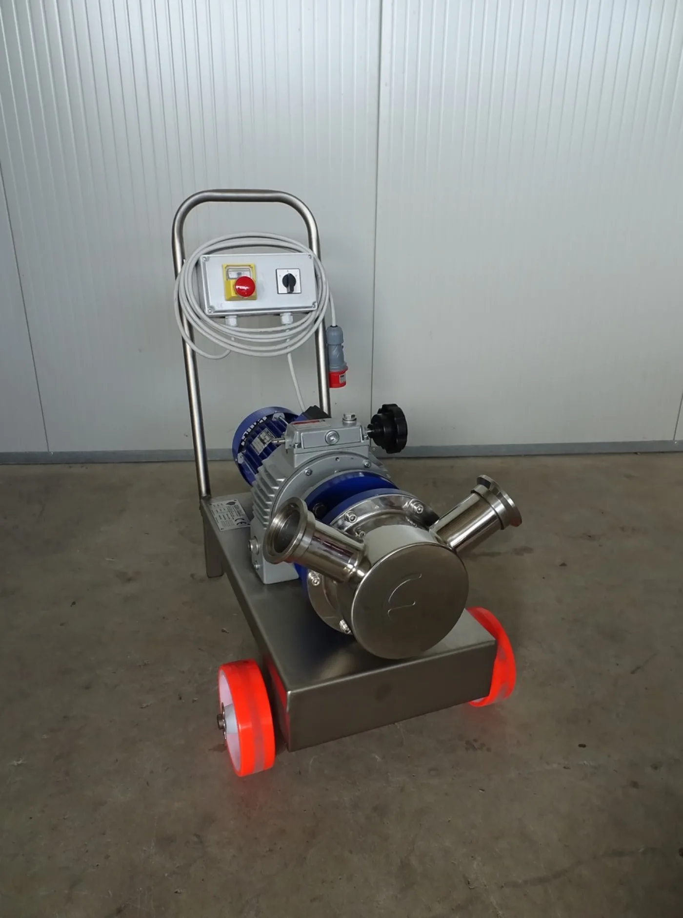 PUMP – ELECTRIC PUMP IN STAINLESS STEEL WITH FOOD NEOPRENE IMPELLER MOD. EURO 60 WITH MOTOVARIATORE THREE-PHASE 380 VOLT NEW MACHINE - 1