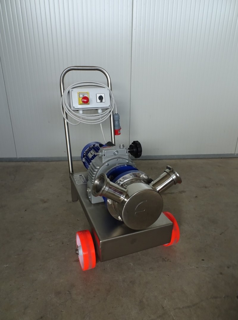 PUMP – ELECTRIC PUMP IN STAINLESS STEEL WITH FOOD NEOPRENE IMPELLER MOD. EURO 60 WITH MOTOVARIATORE THREE-PHASE 380 VOLT NEW MACHINE