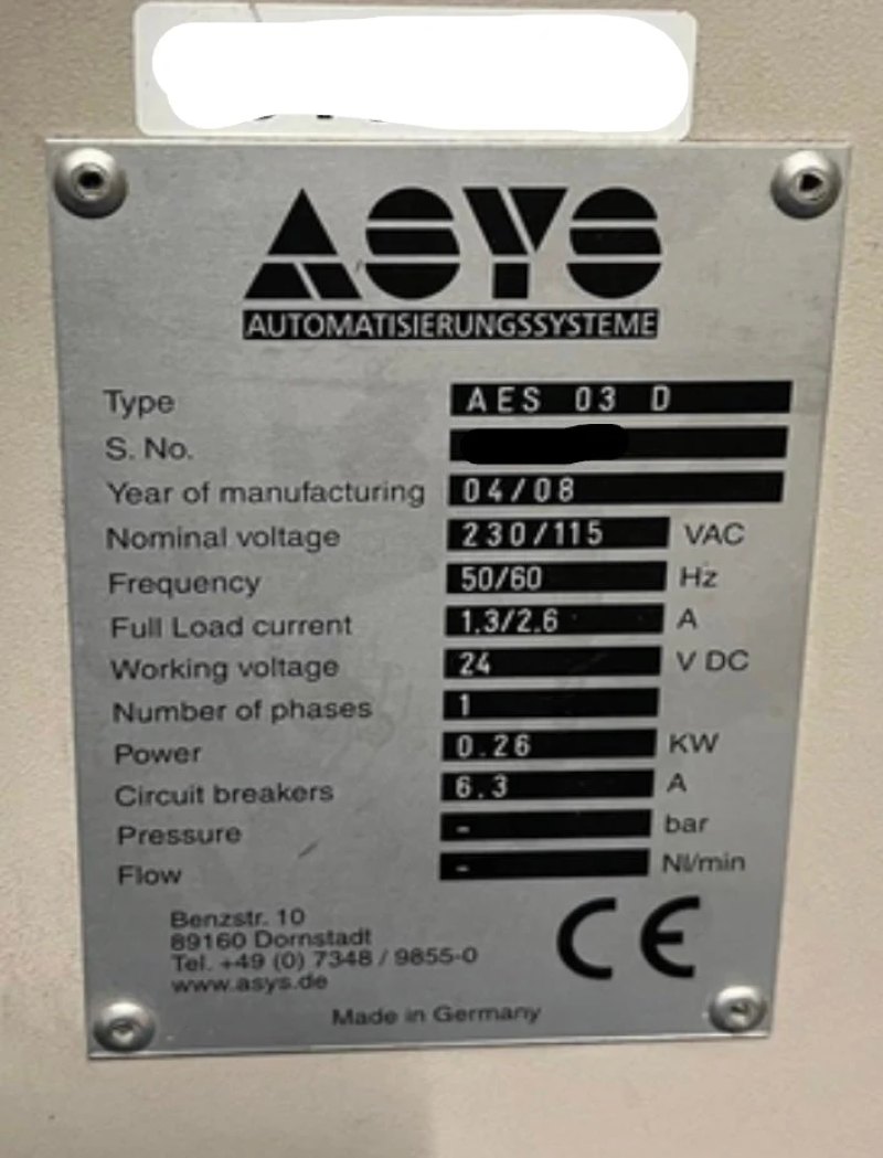 ASYS AES03D line loader, vintage 2008