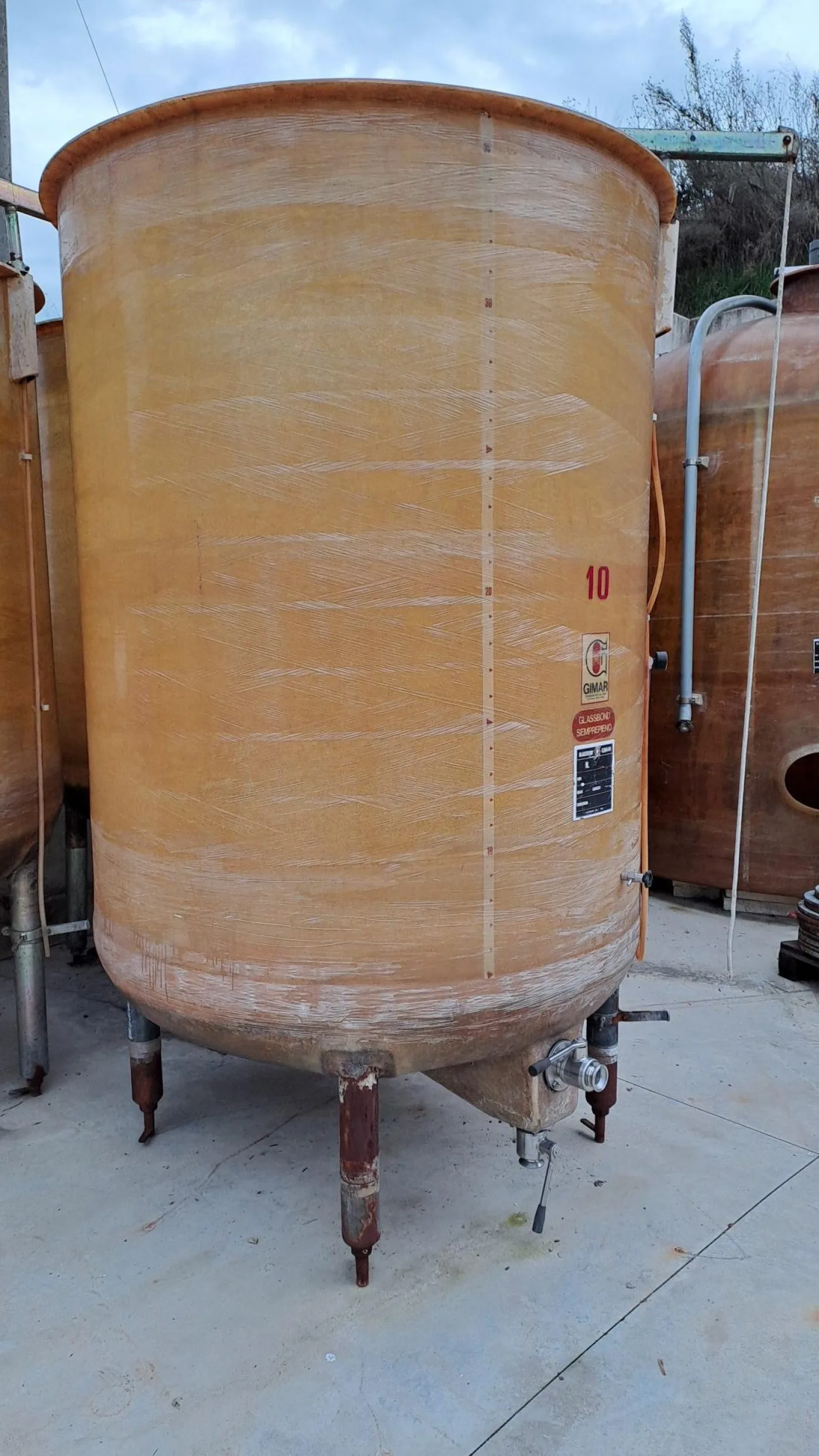 FIBERGLASS TANK VARIABLE CAPACITY FIRM GIMAR, CAPACITY HL 35 ABOUT, SECOND-HAND EQUIPMENTS - 3