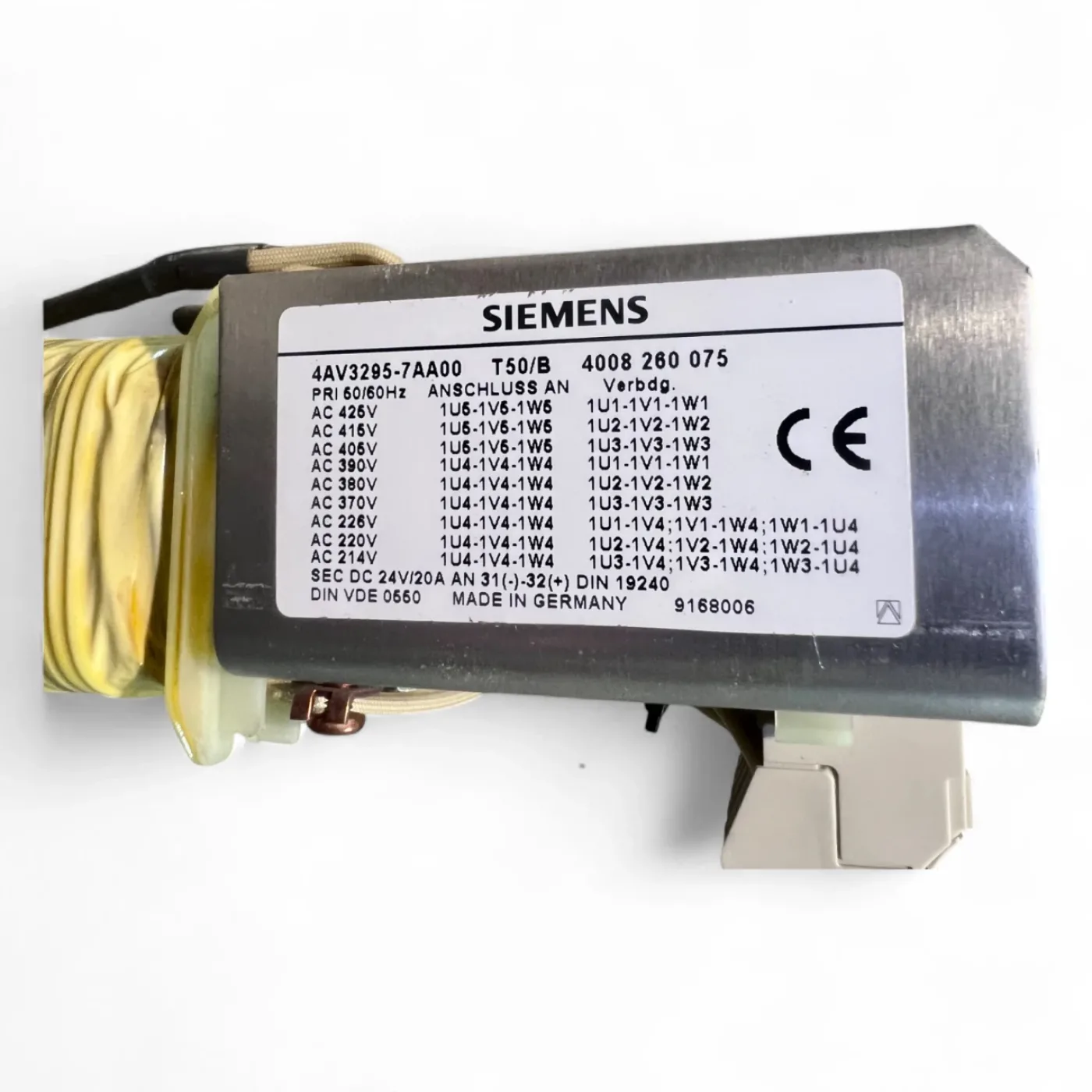 Siemens Dreiphasen-Steuertransformator 24 V DC / 20 A T50/B Art.-Nr. 4AV3295-7AA00 Power Supply - 7