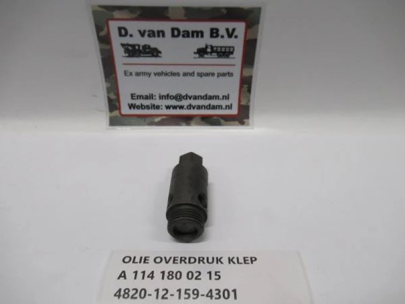 Olie overdruk klep