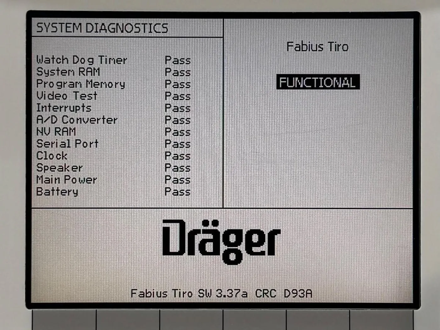 Dräger Fabius Tiro REF: 8606000-53 YOM: 2011 - 5