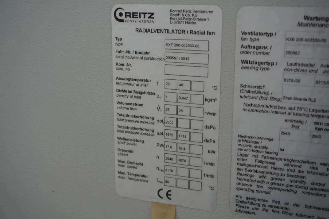 Reitz KXE 200-002530-00 - Blower - 2