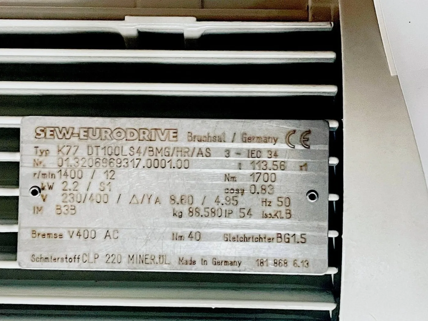SEW-EURODRIVE K77DT100LS4/BMG/HR/AS Getriebemotor - 5