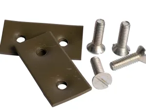 Borgplaat voorraamhaak (set)