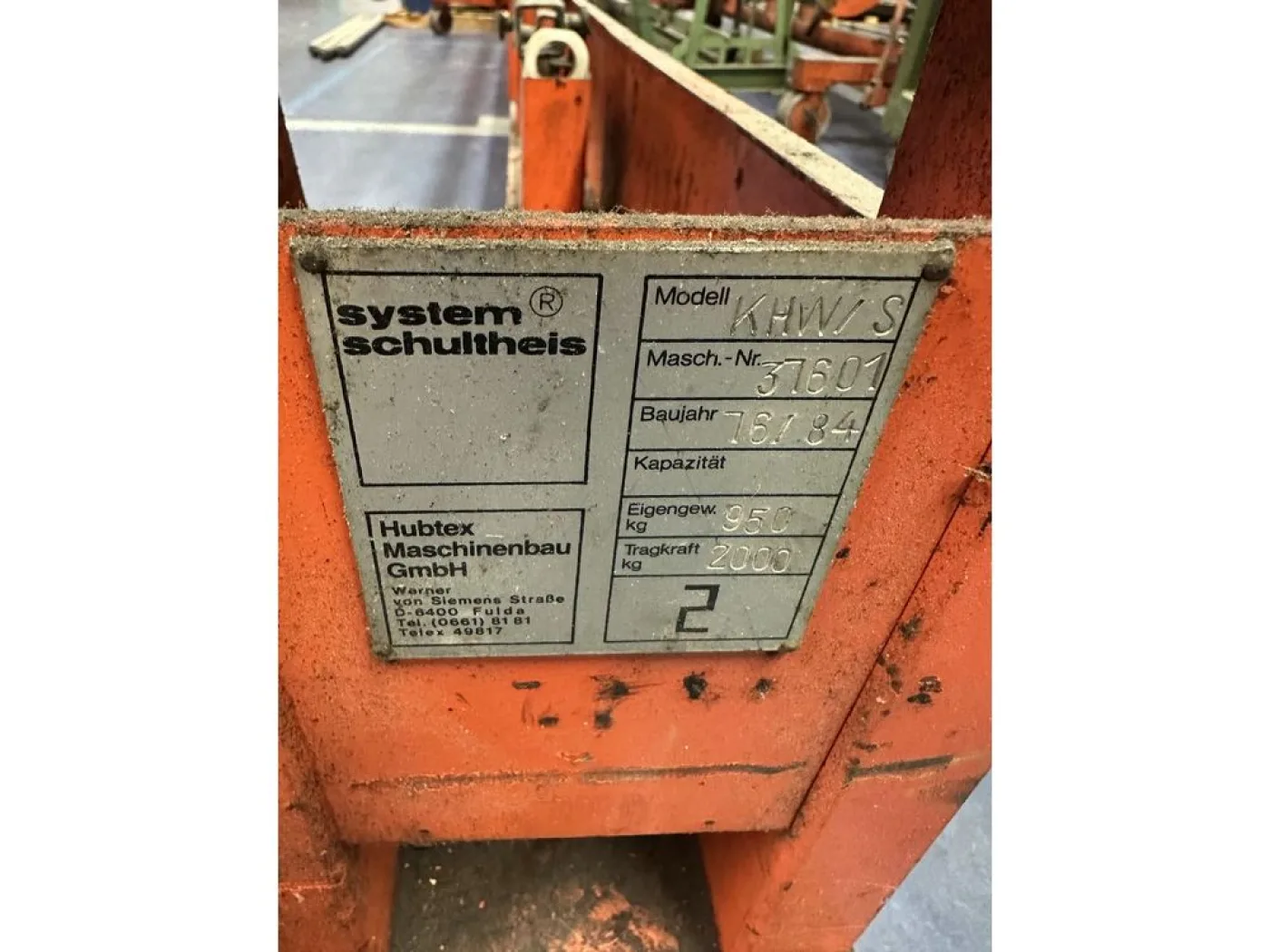 Hubtex - warp beam truck for max 213” (540 cm), type KHW-S - 2