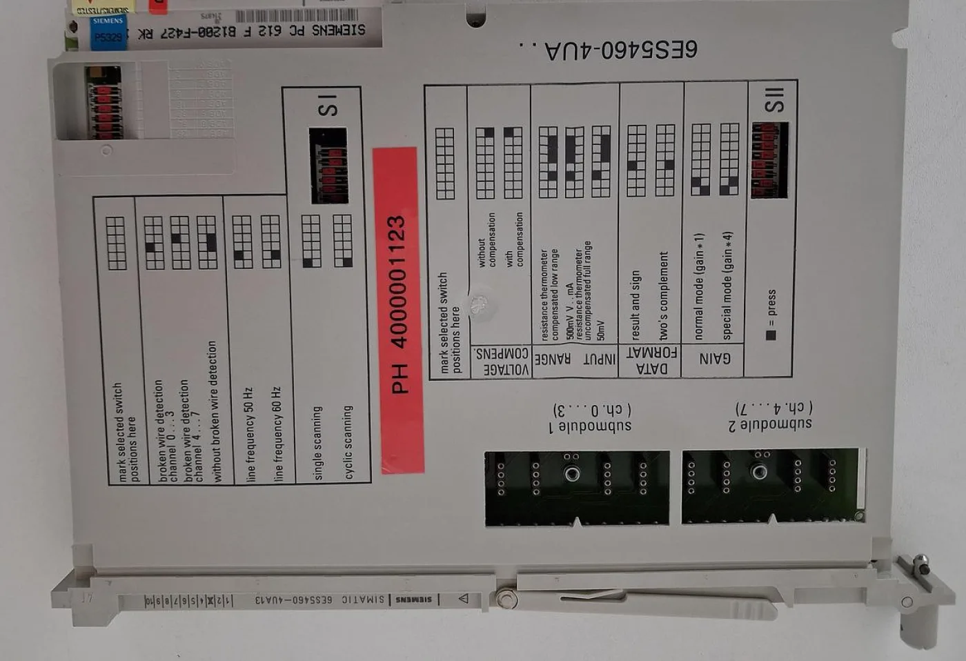 Siemens SIMATIC S5 6ES5 460-4UA13 Analog Input Module - 3