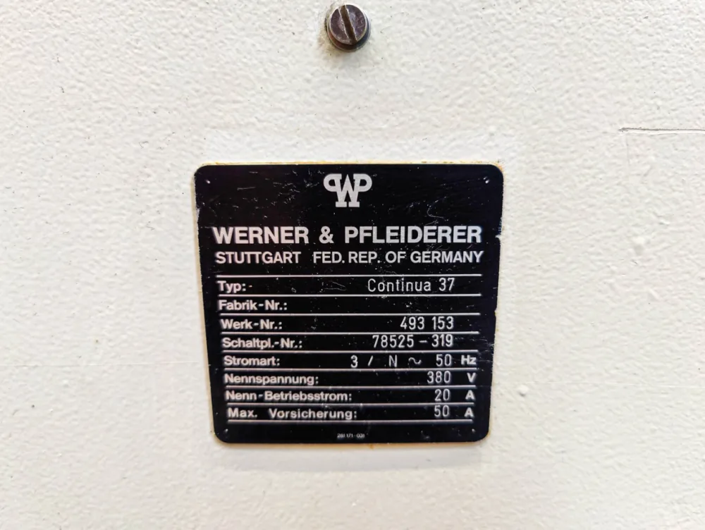 Werner & Pfleiderer Continua 37/27 D - Double screw extruder