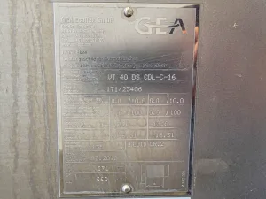 GEA Ecoflex VT40 DS - Plate heat exchanger