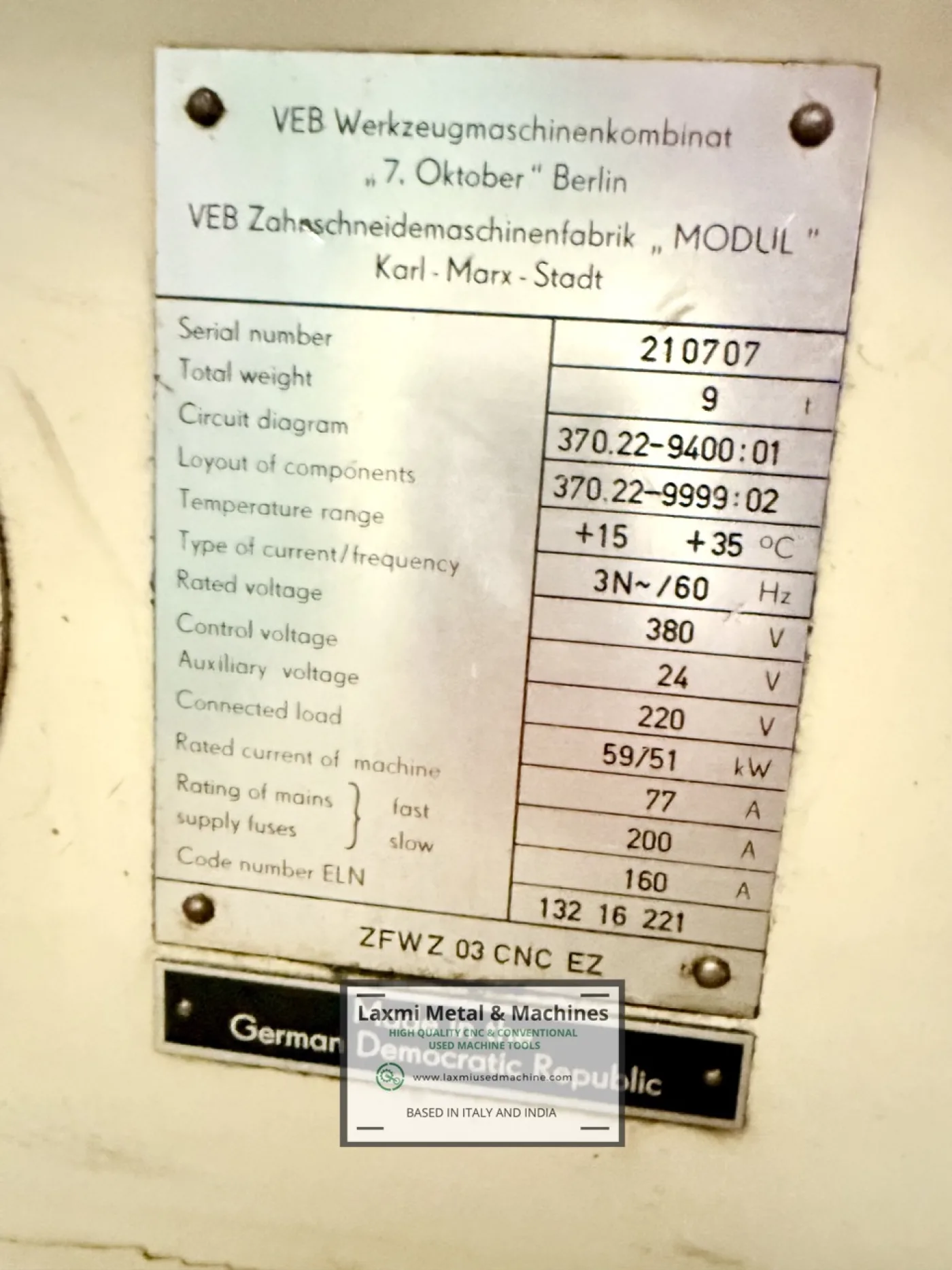 CNC GEAR HOBBING, WMW MODUL - ZFWZ 03 cnc - Laxmi Metal & Machines, Rohtak - 6