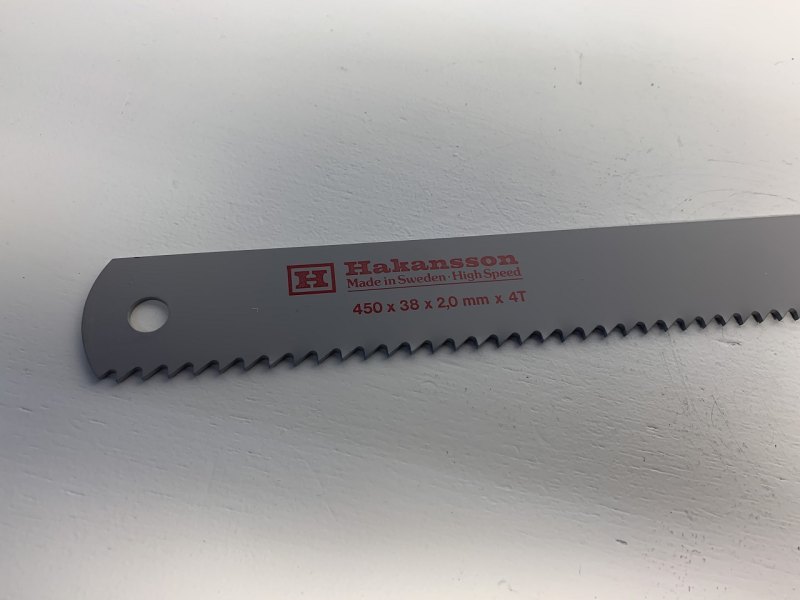 LAME DE SCIE "HAKANSSON" TYPE 450x38x2,0 4 dents