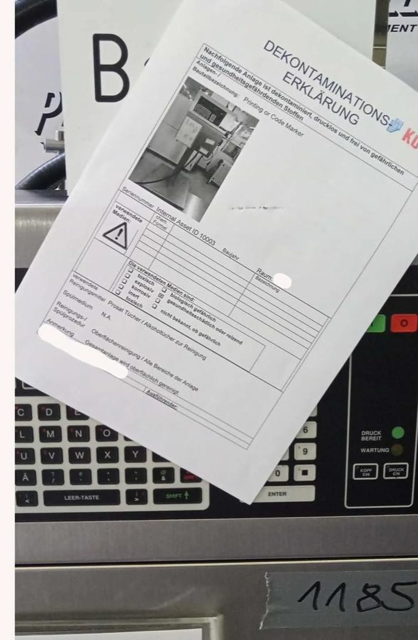 VideoJet Excel Serie 100 Tinten-Jet-Coder-Drucker XL170i UHF - 4