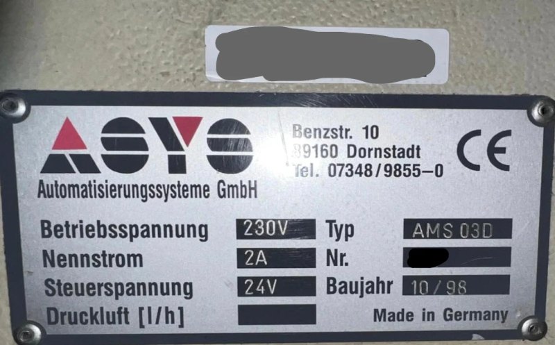 ASYS AMS03D line loader, vintage 1998