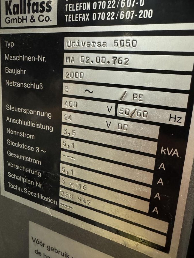2000 Kallfass Universa 5050 + Compact 650