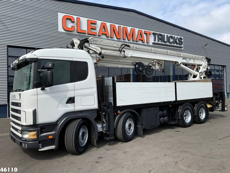 Scania R 144 8x4 Retarder MKG 55 Tonmeter Dachdecker Kran