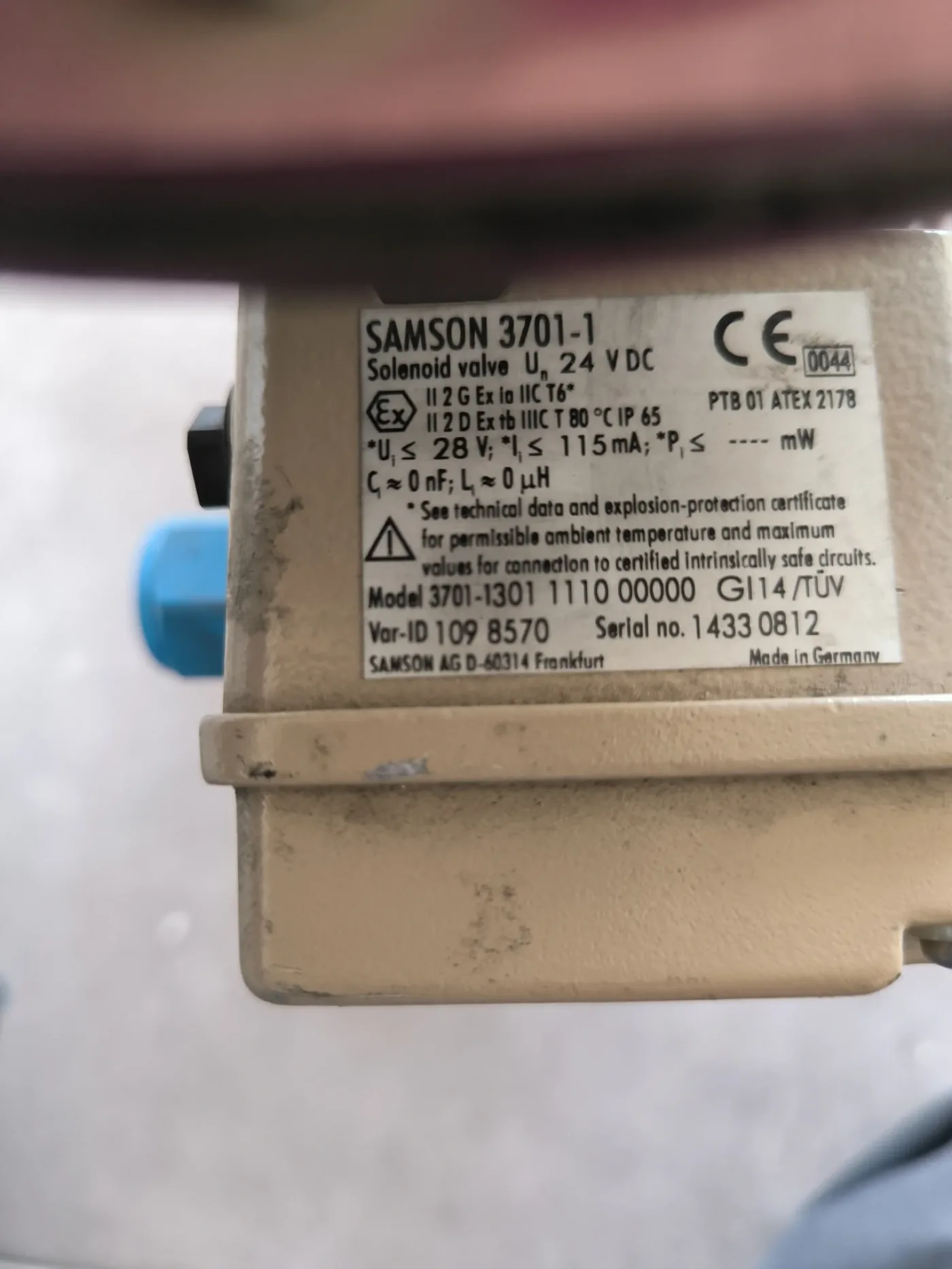 PROPORTIONAL CONTROL VALVE ADCA DN15 PN40 ATEX WITH SAMSON 4746 LIMIT SWITCH - 5