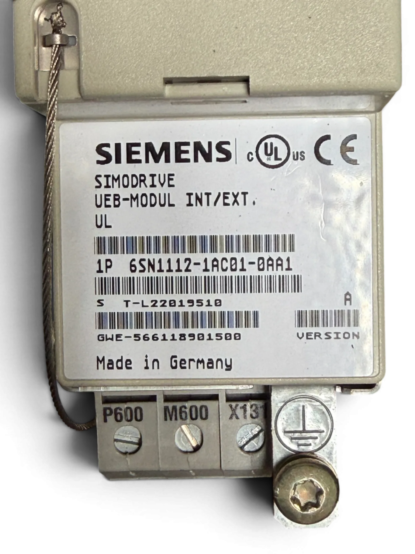 Siemens SIMODRIVE LT-MSiemens SIMODRIVE UEB-Modul INT/EXT Art.-Nr. 6SN1112-1AC01-0AA1 Seriennummer T-L22019510 - 4